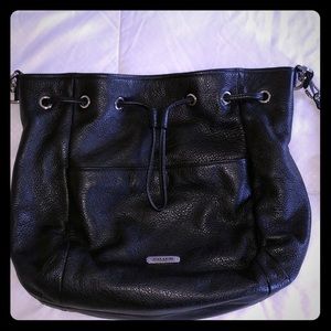 Coach leather drawstring bag.